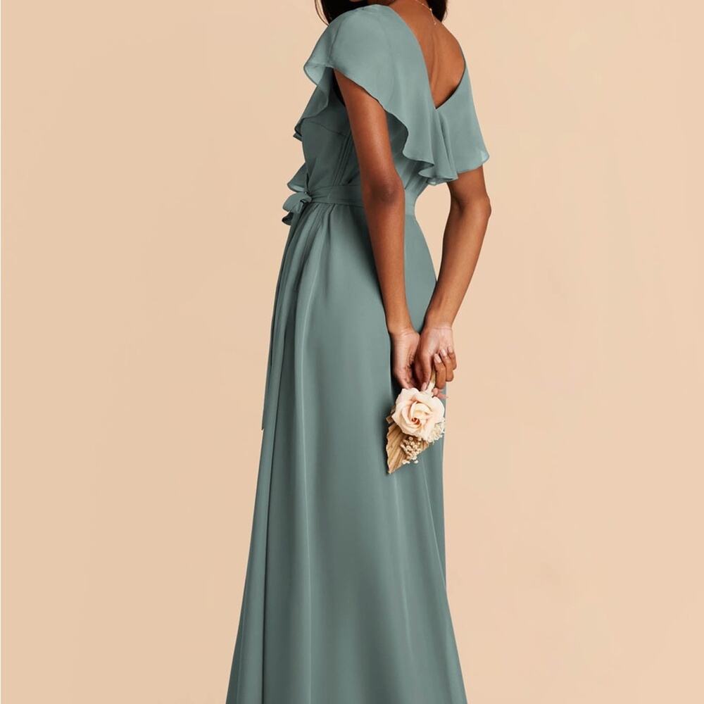 Birdy Grey Sage Green Ruffle Wrap Maxi Dress - Picture 2 of 11